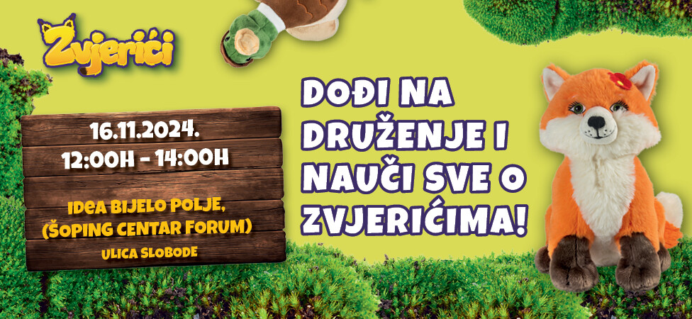 Pozivamo te na događaj sa Zvjerićima u Bijelom Polju! 